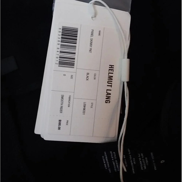 Helmut Lang Belted Leather Panel Slim Pants - Picture 4 of 5